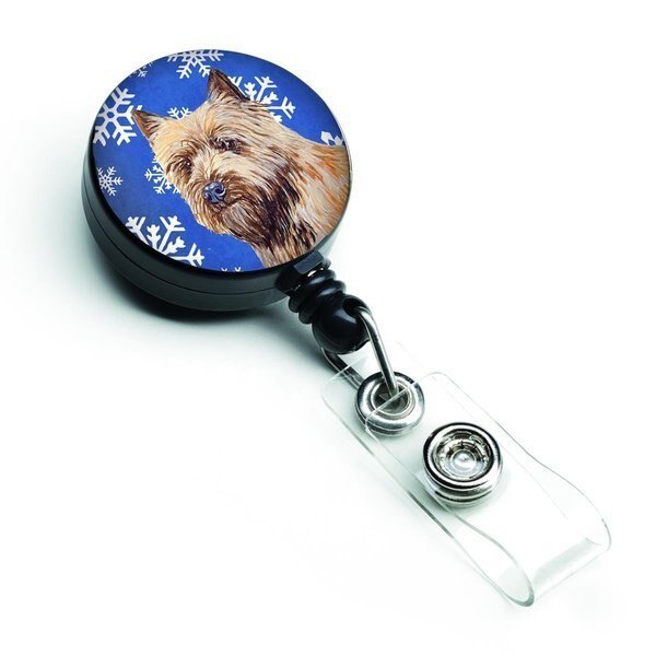 Cairn Terrier Winter Snowflakes Holiday Retractable Badge Reel, Teachers Aid, Mfr#: TE750402